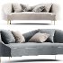 Velvet Curved Sofa Large 3 Seater Curved Back Sofahttps - Thumbnail 4