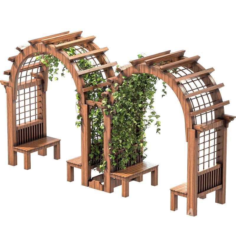 Wooden Garden Arbor 02 - Image 2