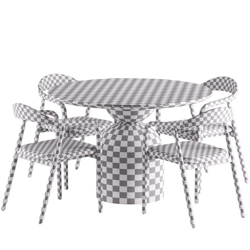 Noris Fabric Dining Chair and Sigrid Dining Table - Image 8