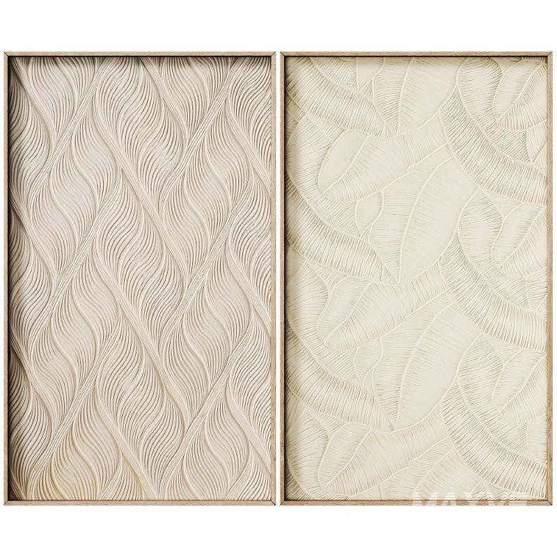 Decorative 3D Art Relief Panel 143 Set - Image 2