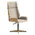 Black Leather Modern Home Office Chair - Thumbnail 3