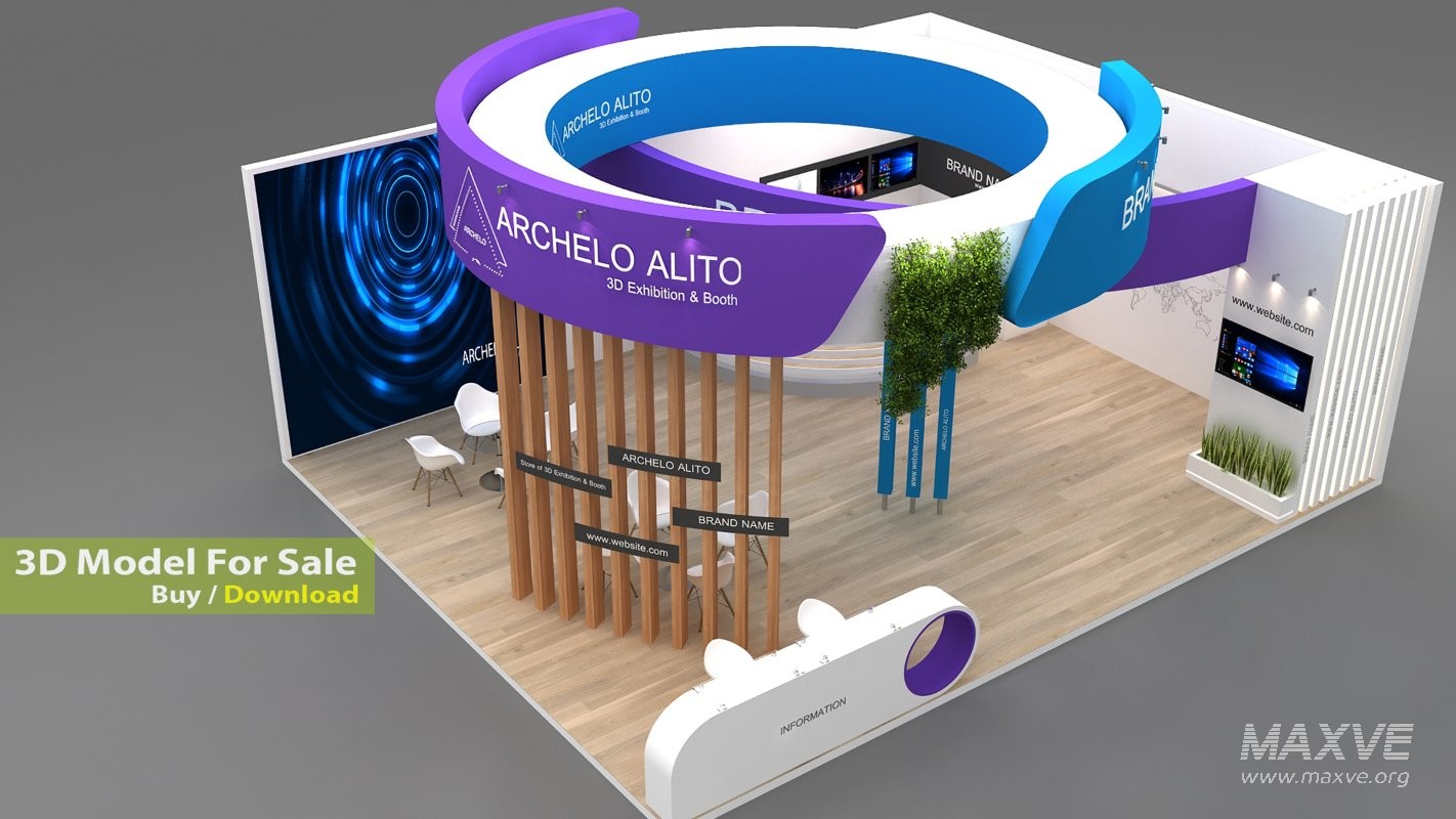 Exhibition Booth 3D Model - Image 1