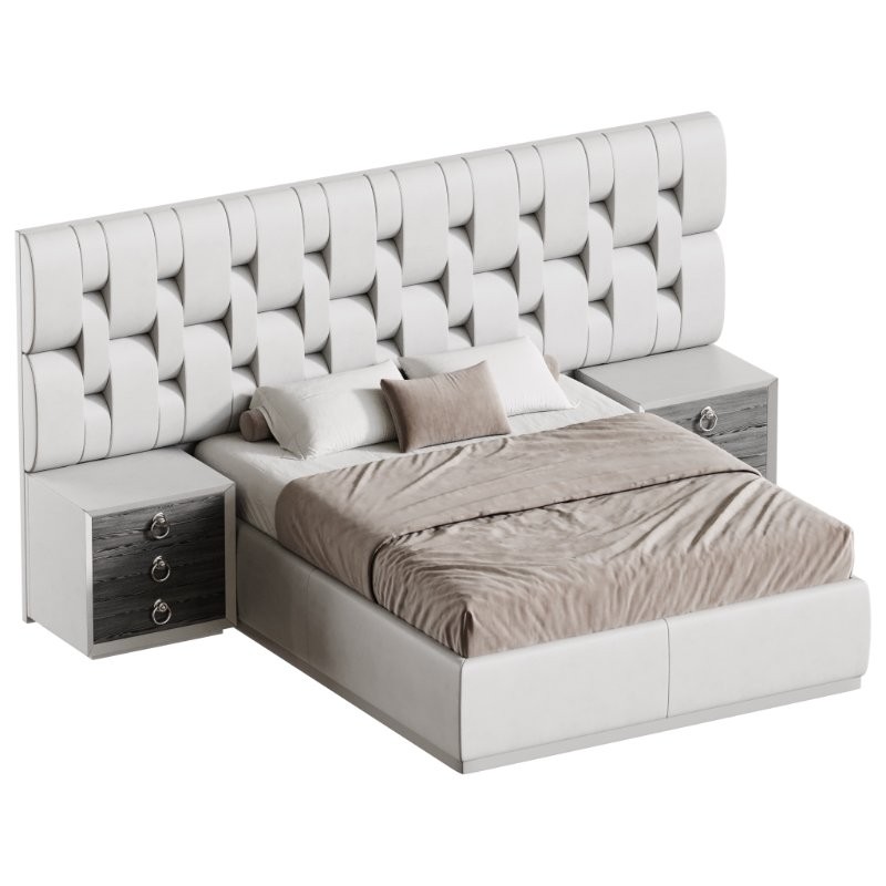 Contemporary Black Wood Queen Bed - Image 6