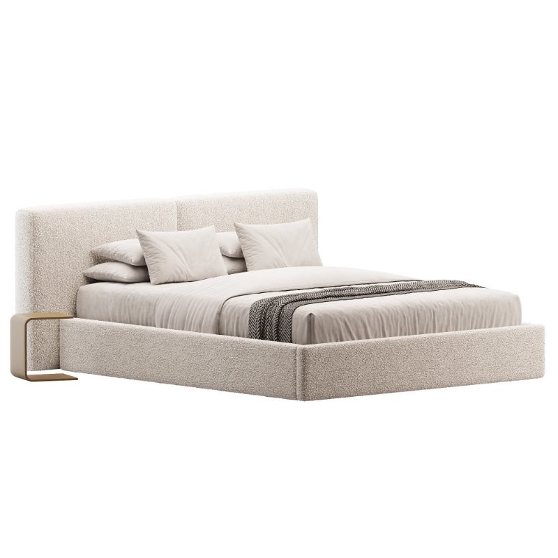 Double bed with narrow headboard - Image 2