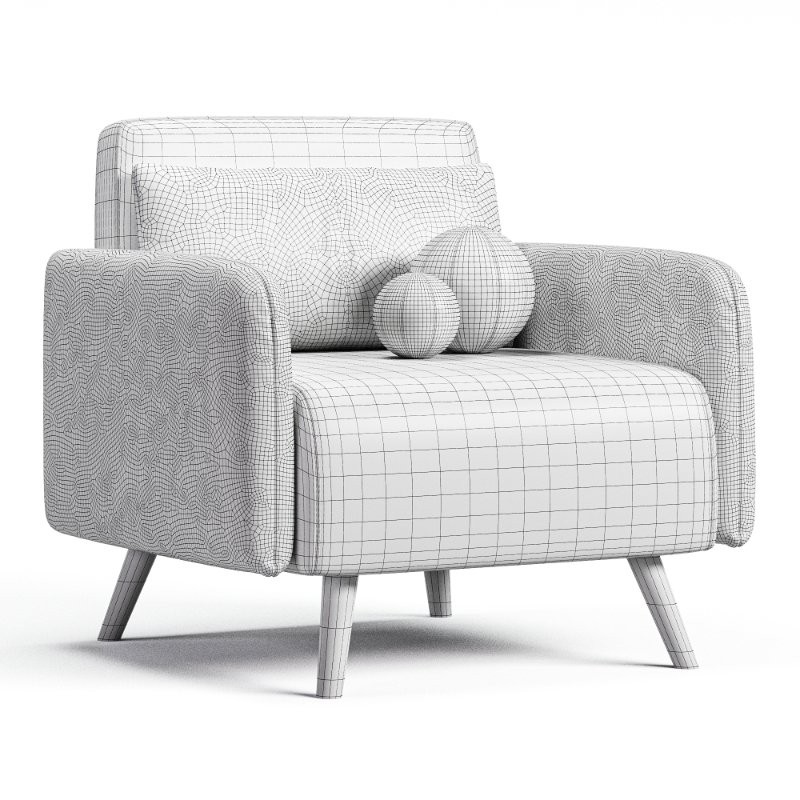 Fotoliu pat Kusken Velvet Yellow - Image 6