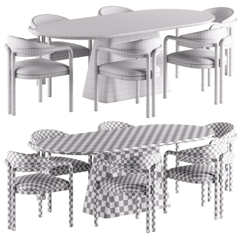 Palermo Fabric Dining Chair and Thorsten Dining Table - Image 7