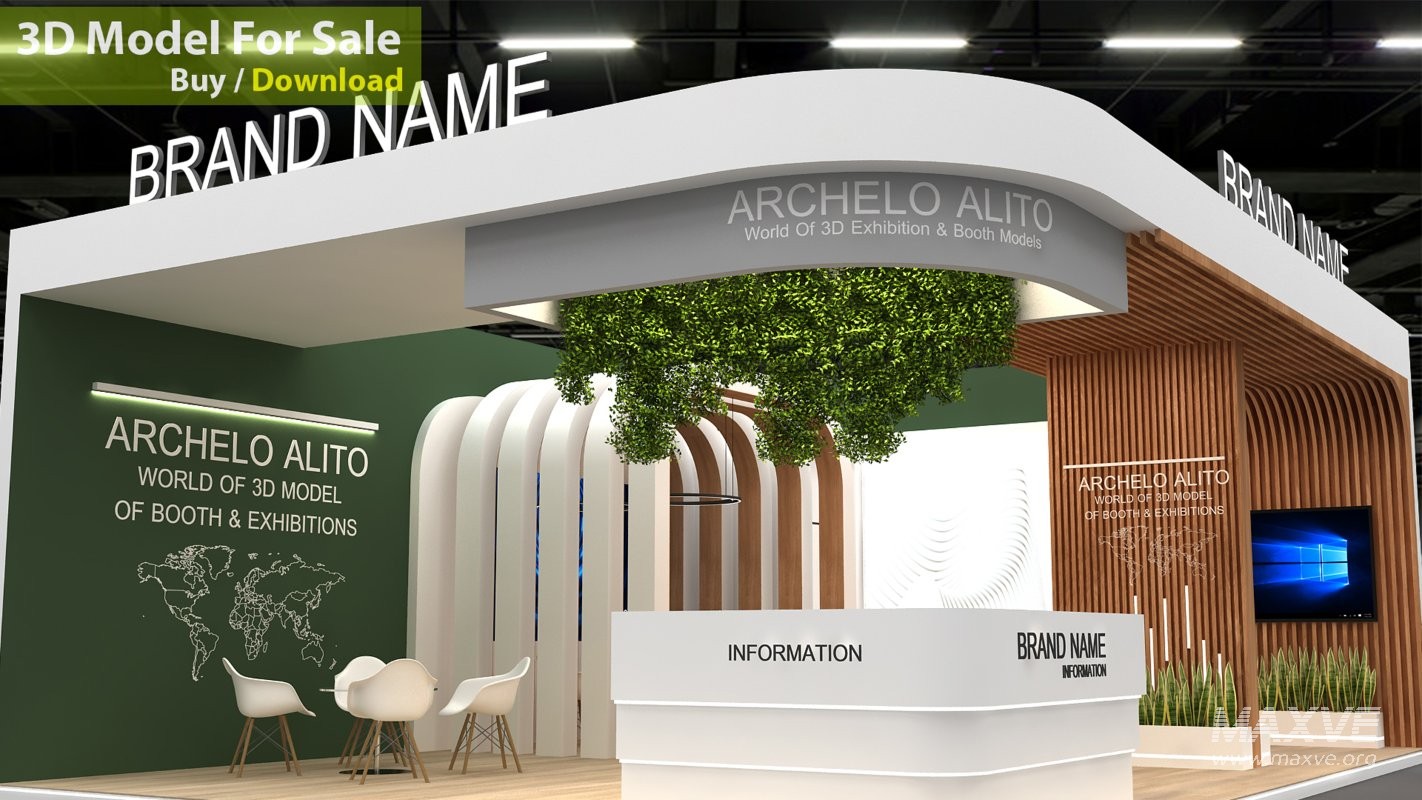 exhibition minimal 3d model - Image 5