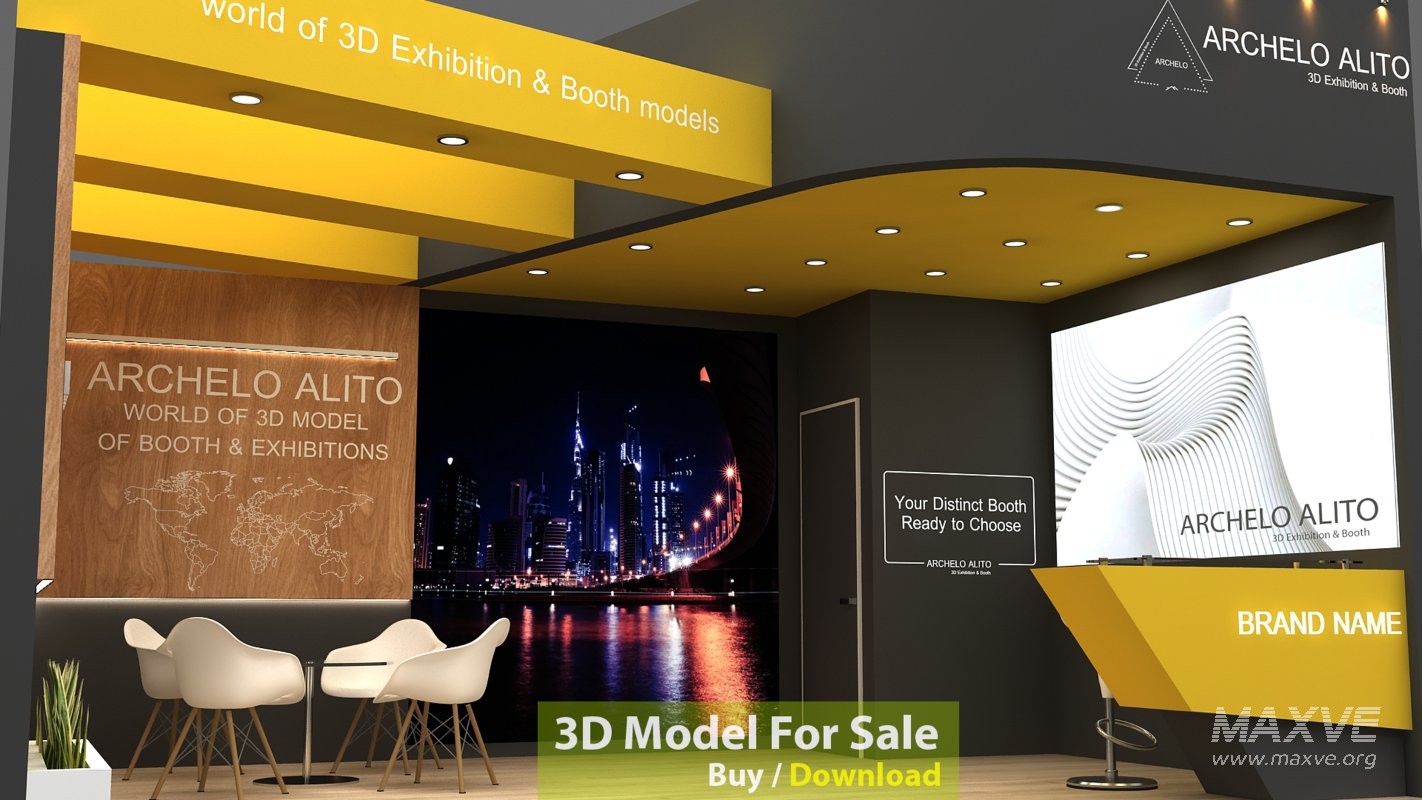 stall expo event 3d model - Image 4