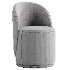 Loreen pouf with a rotating back boucle white - Thumbnail 4