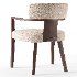 Lila Soft Beige Fabric Dining Chair - Thumbnail 4