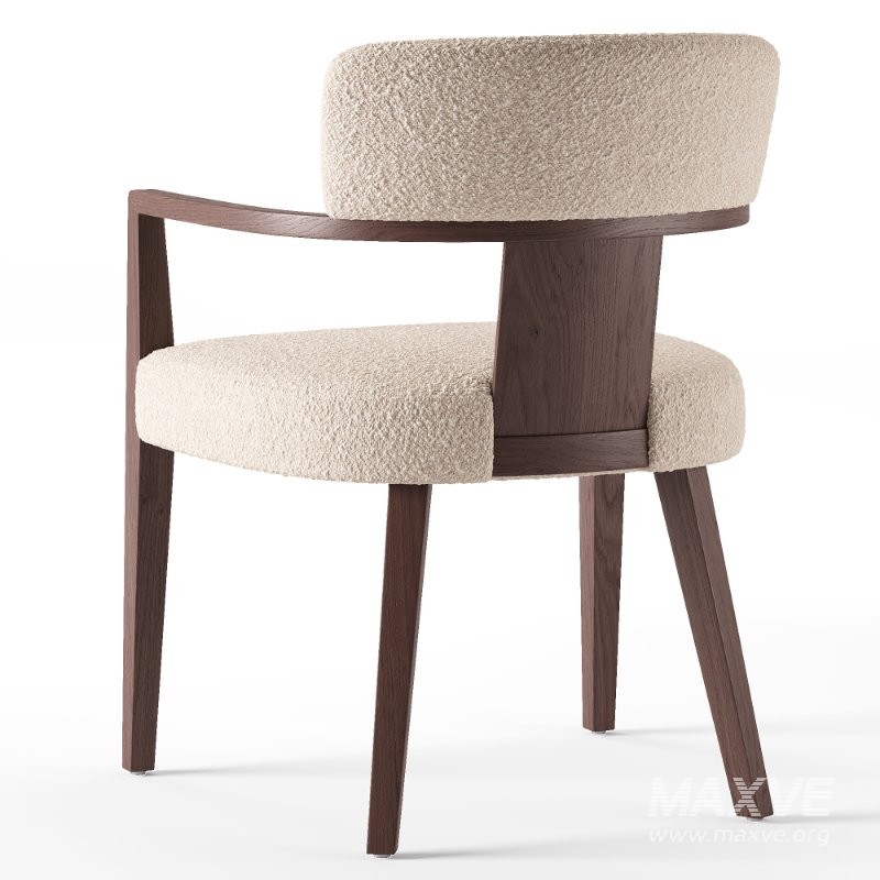Lila Soft Beige Fabric Dining Chair - Image 4