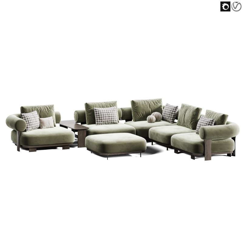 Kyoto Sofa By Saloni - Image 1