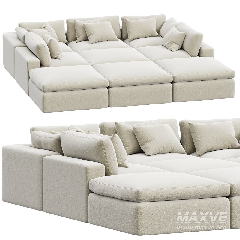 Dream Navy Sectional Sofa Combination 06 - Image 3