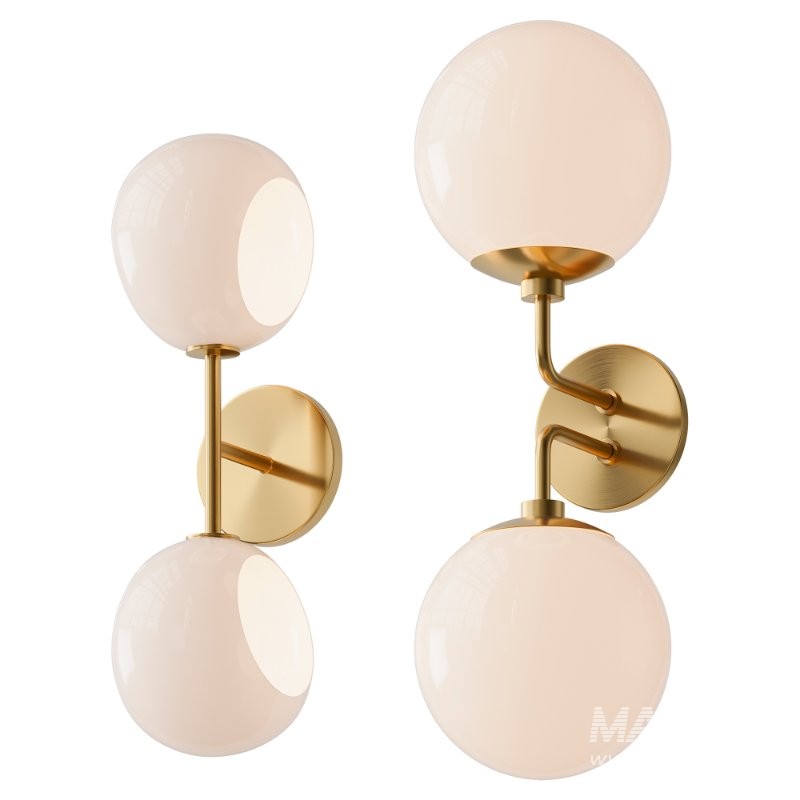 Minimalist Globe Sconce and Xaviero Glass Vanity Light - Image 9