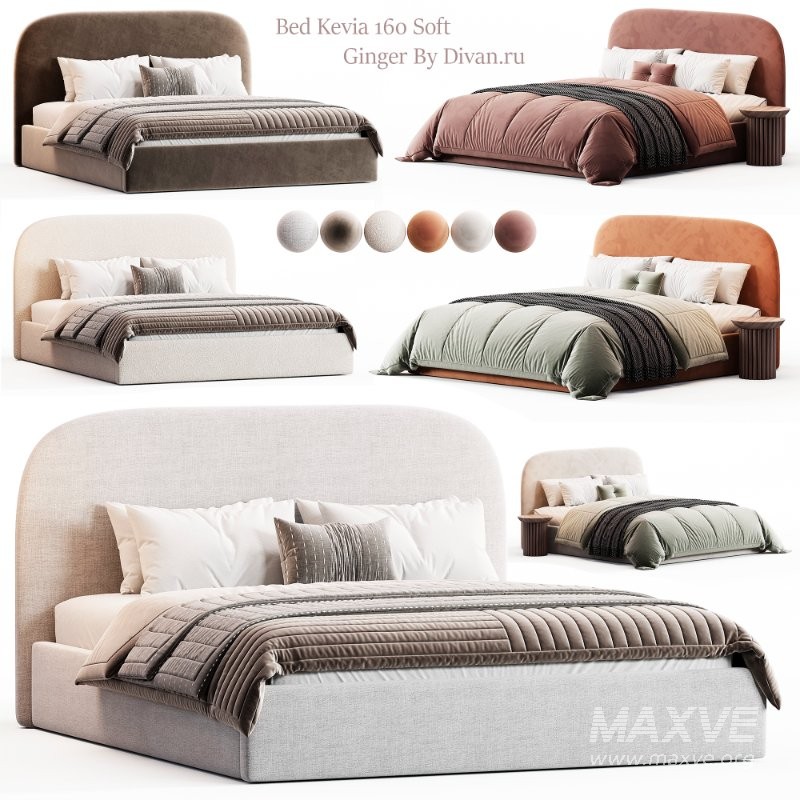 Bed Kevia 160 Soft Ginger - Image 6