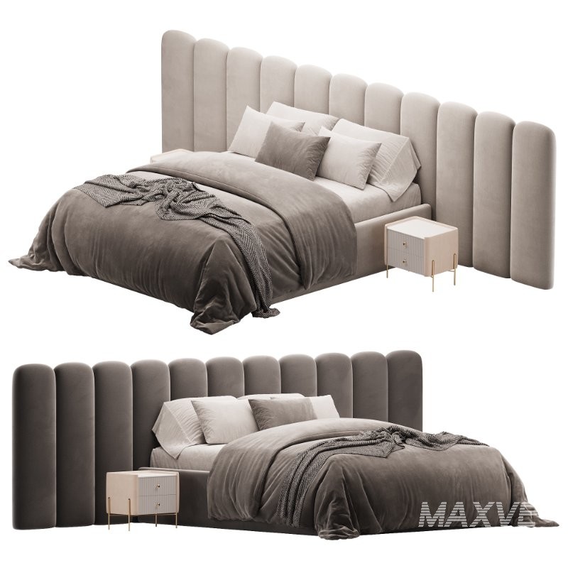 Palani Velvet Bed - Image 1