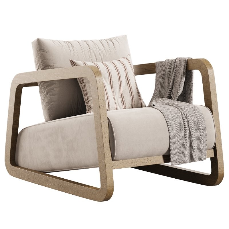 Clayton Lounge Chair Ivory - Image 1