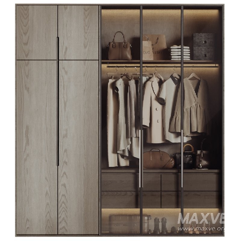 Contemporary Wardrobe Closet 08 - Image 1