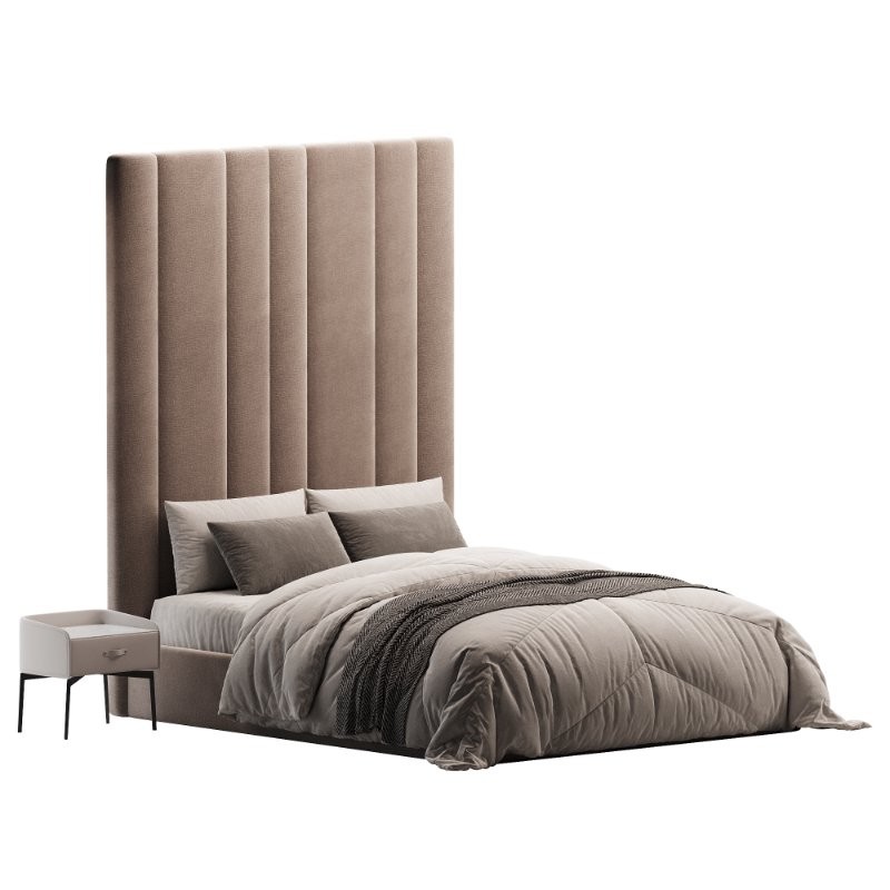Bed with a high headboard - Image 1