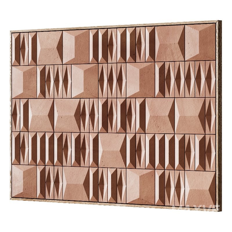 3D Art Relief 205 Terra Cota Tiles Panel by Theiatiles - Image 3