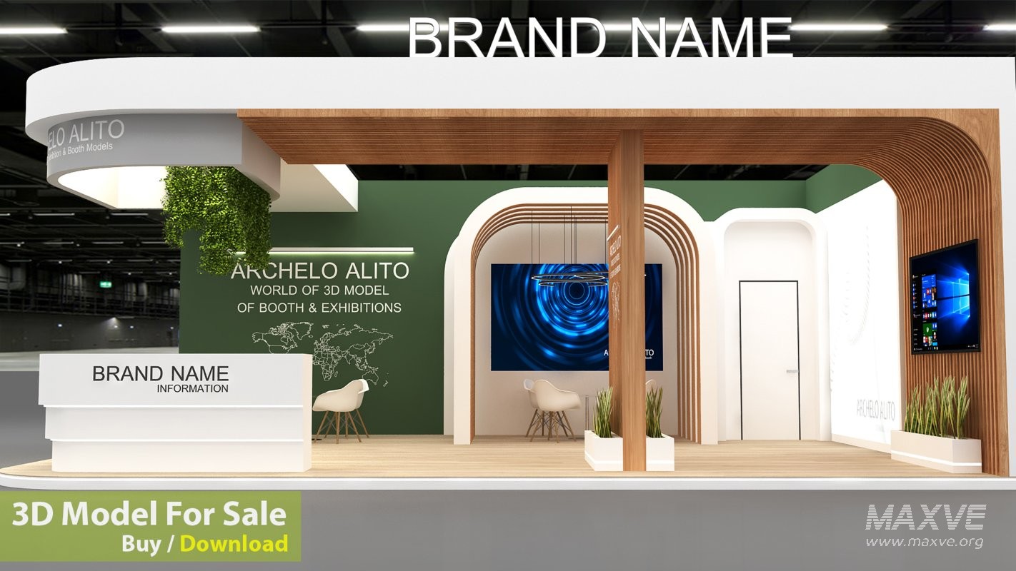 exhibition minimal 3d model - Image 7