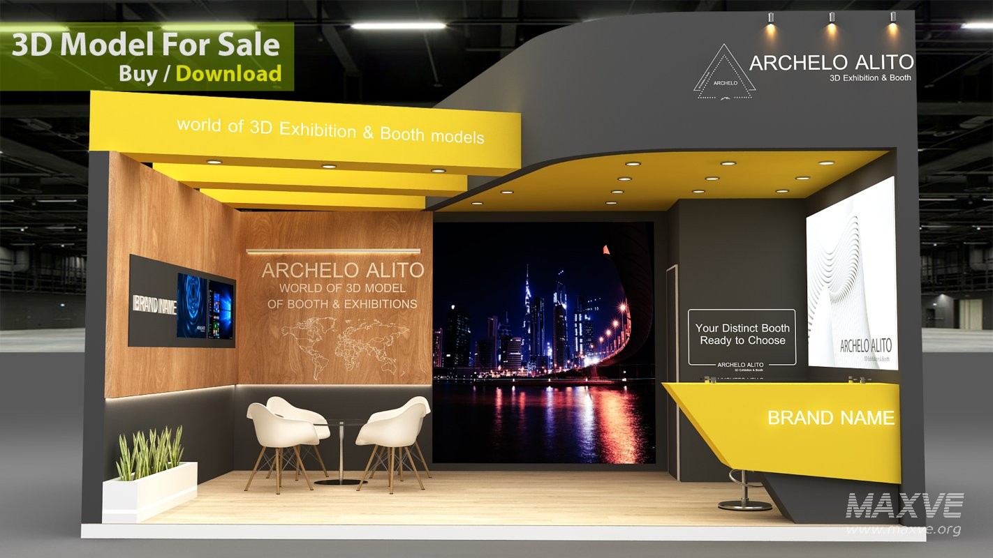 stall expo event 3d model - Image 2