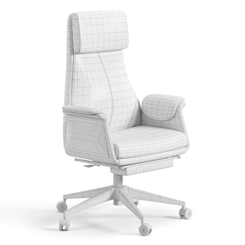 Back Adjustable Swivel Black Executive Chair - Image 4