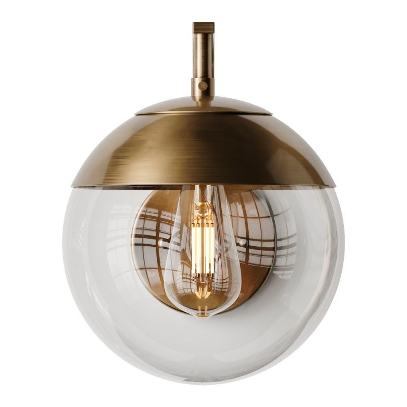 Mid-Century Clear Globe Sconce - Image 3