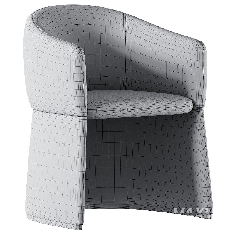 Bosca chair in terracotta chenille fabric - Image 2