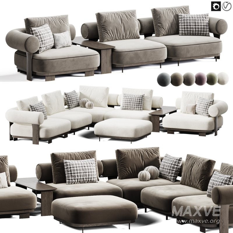 Kyoto Sofa By Saloni - Image 6