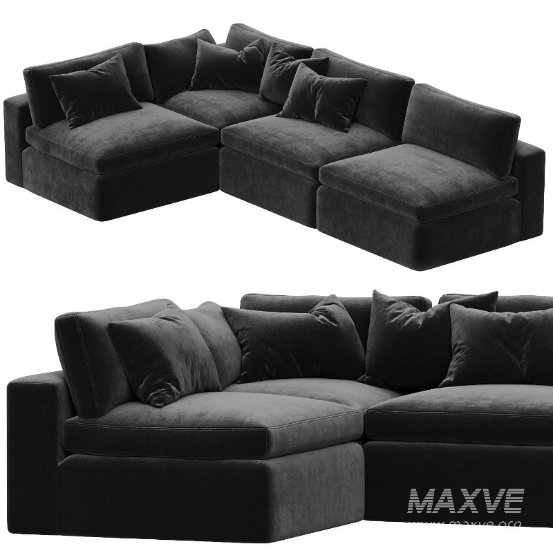 Dream Navy Sectional Sofa Combination 05 - Image 1