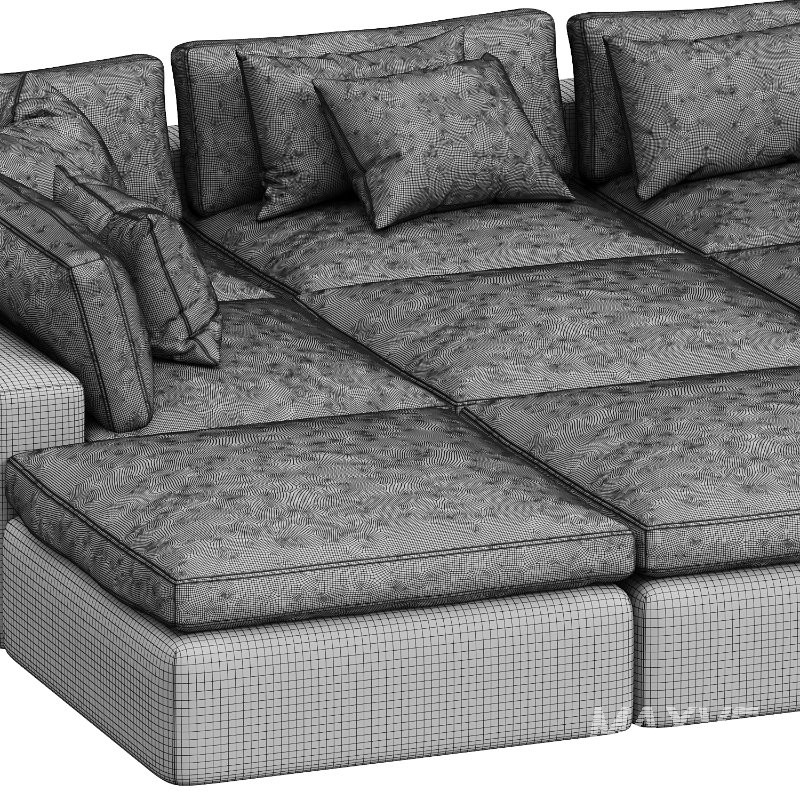 Dream Navy Sectional Sofa Combination 06 - Image 2