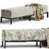 Meridiani BERRY Upholstered fabric bench - Thumbnail 3