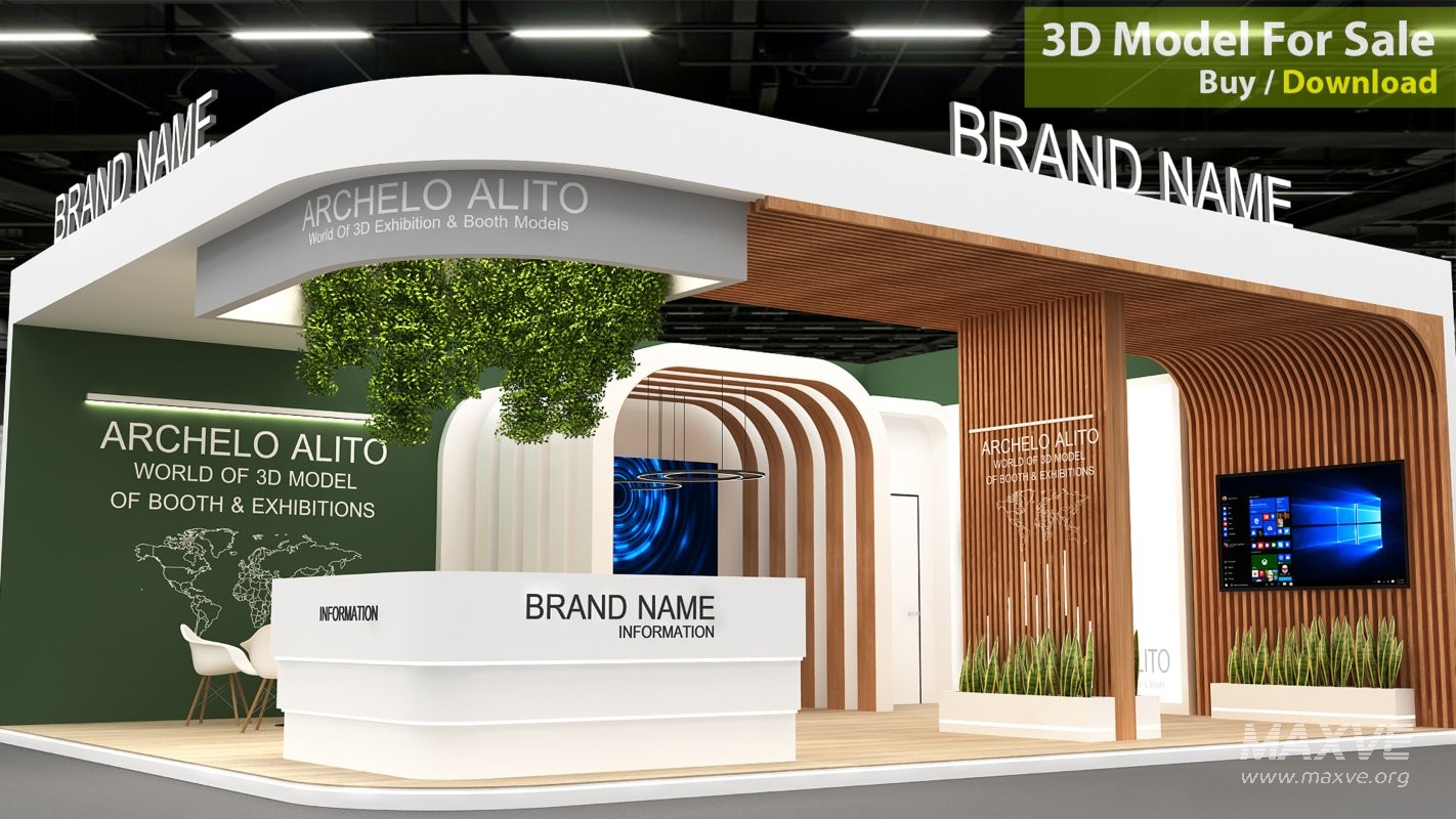 exhibition minimal 3d model - Image 4