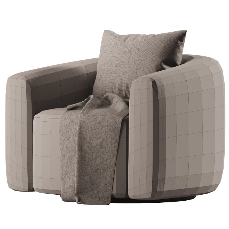 Green Velvet Swivel Chair - Image 3