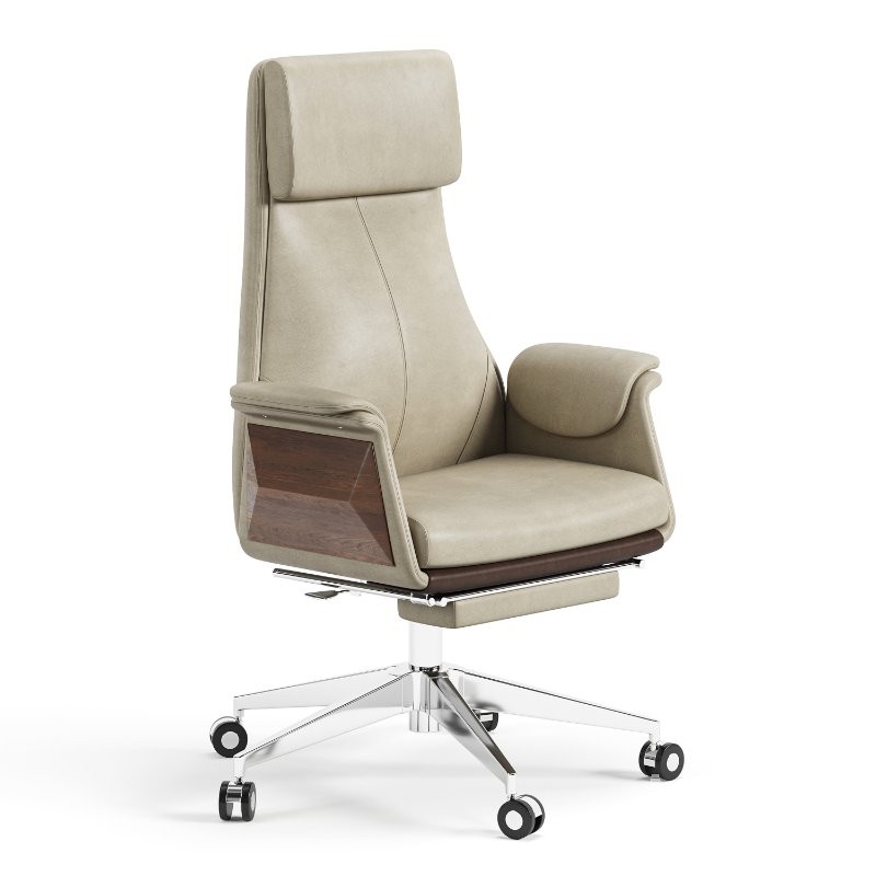 Back Adjustable Swivel Black Executive Chair - Image 3