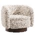 Muir Camel Velvet Swivel Chair - Thumbnail 1