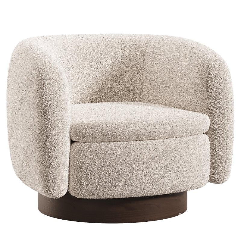 Muir Camel Velvet Swivel Chair - Image 1