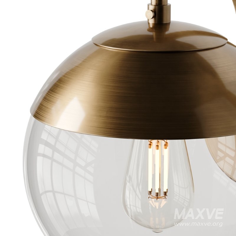Mid-Century Clear Globe Sconce - Image 9
