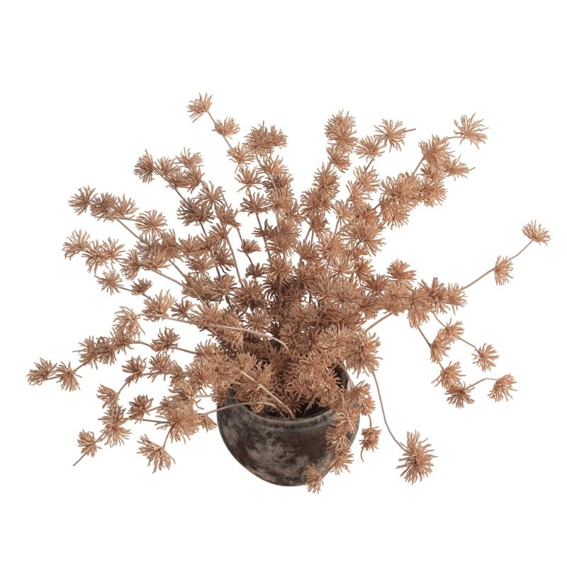 Faux Autumn Branches Rustic Ceramic Vase - Image 3