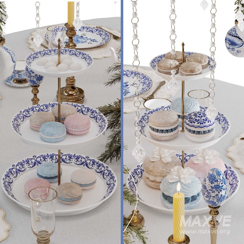 Christmas Tree Centerpiece Round Table 3D - Image 6