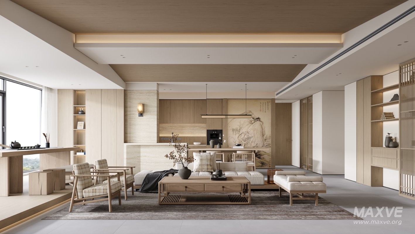 Japanese living room and dining room - Image 4