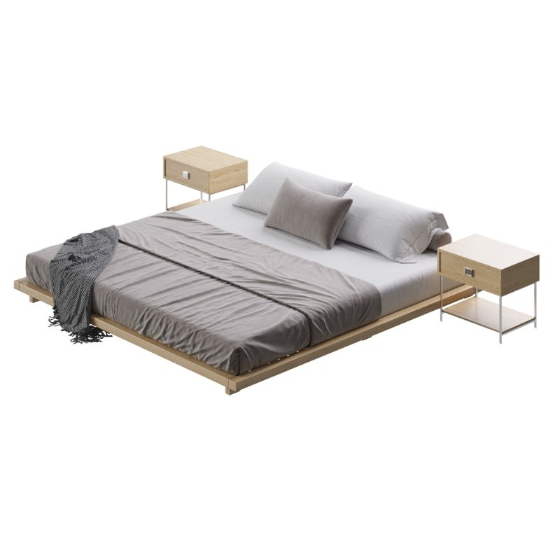 Japanese Style King Low Bed - Image 7
