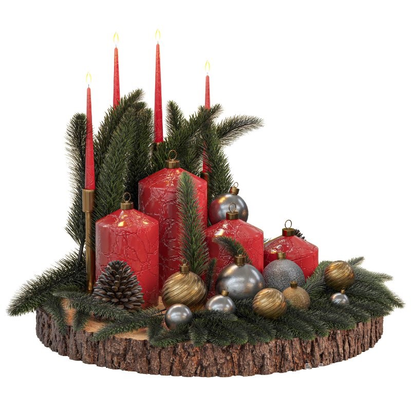 Christmas Interior Decor Set 3D Model Set 01 - Image 2