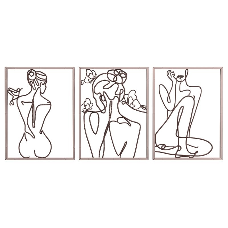 Minimalist_Metal_Line_Art_Woman - Image 2