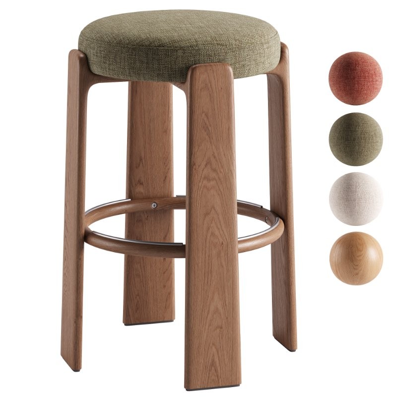 Granite stool By Kave Home - Image 1