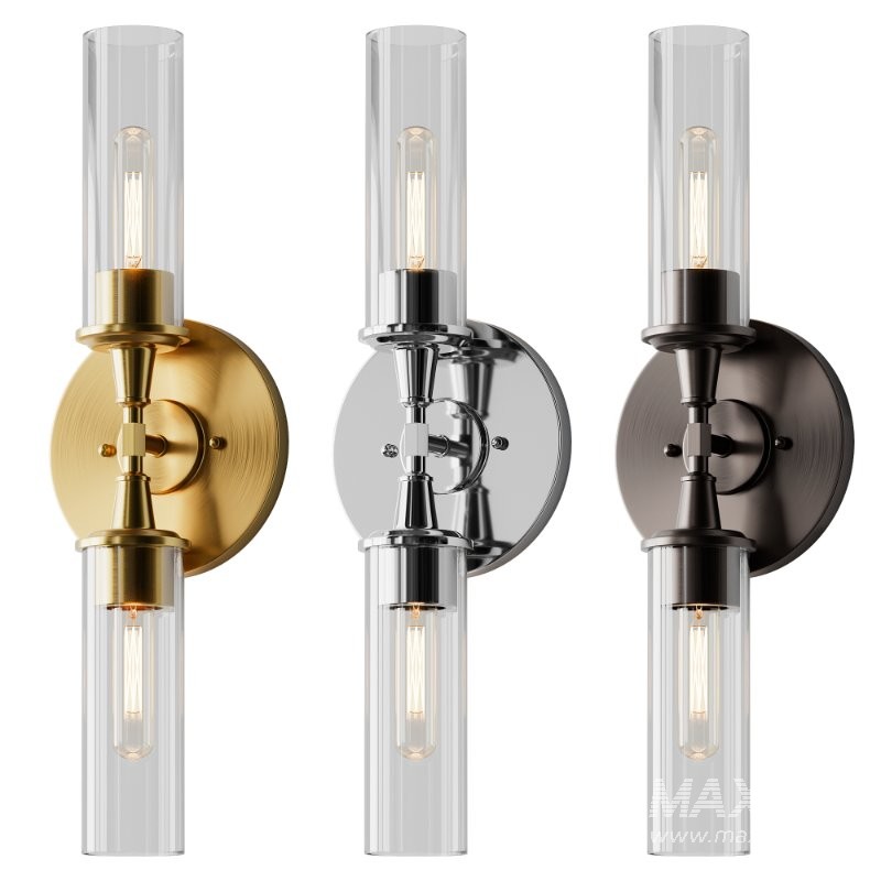 Double Bullet Glass Sconce - Image 9