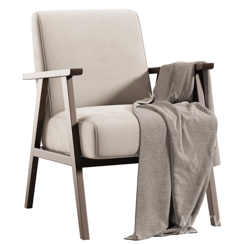 Ebbe Ecru Linen Armchair - Image 1
