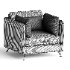 Sofia armchair, structural fabric - Thumbnail 3