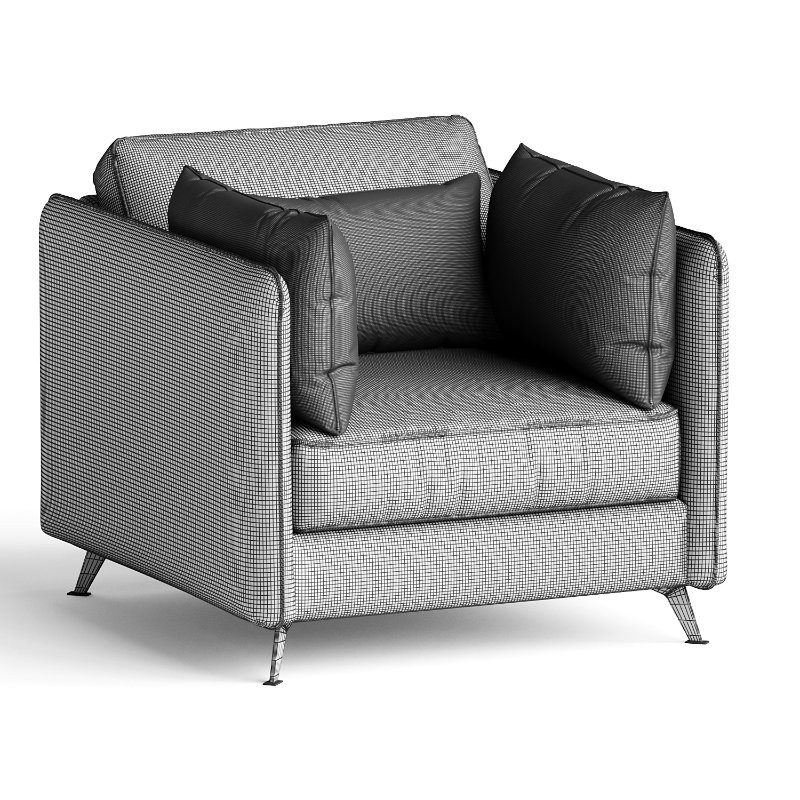 Sofia armchair, structural fabric - Image 3